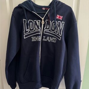 Navy London England Adult Hoodie